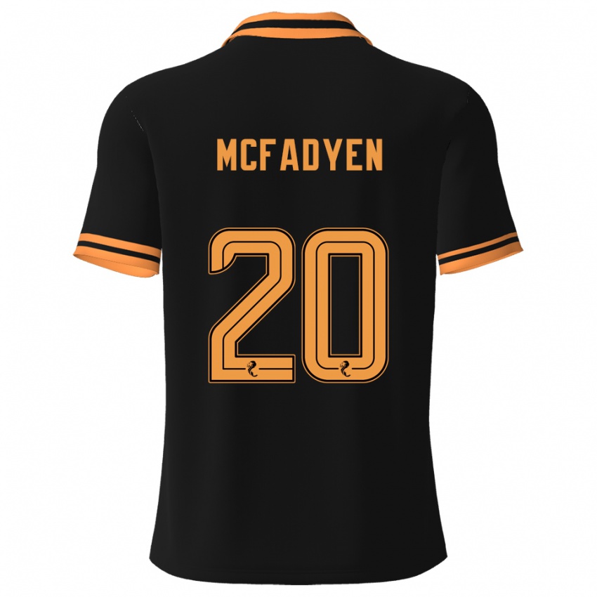 נשים Emma Mcfadyen #20 שחור צהוב הרחק ג'רזי 2025/26 חולצה קצרה