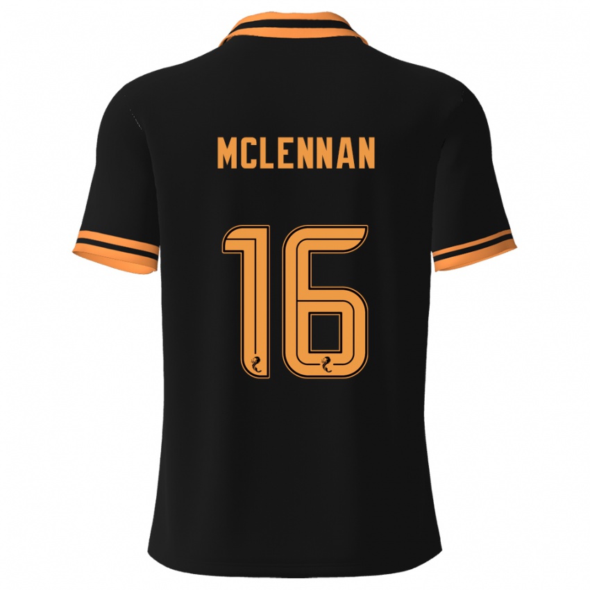 נשים Connor Mclennan #16 שחור צהוב הרחק ג'רזי 2025/26 חולצה קצרה