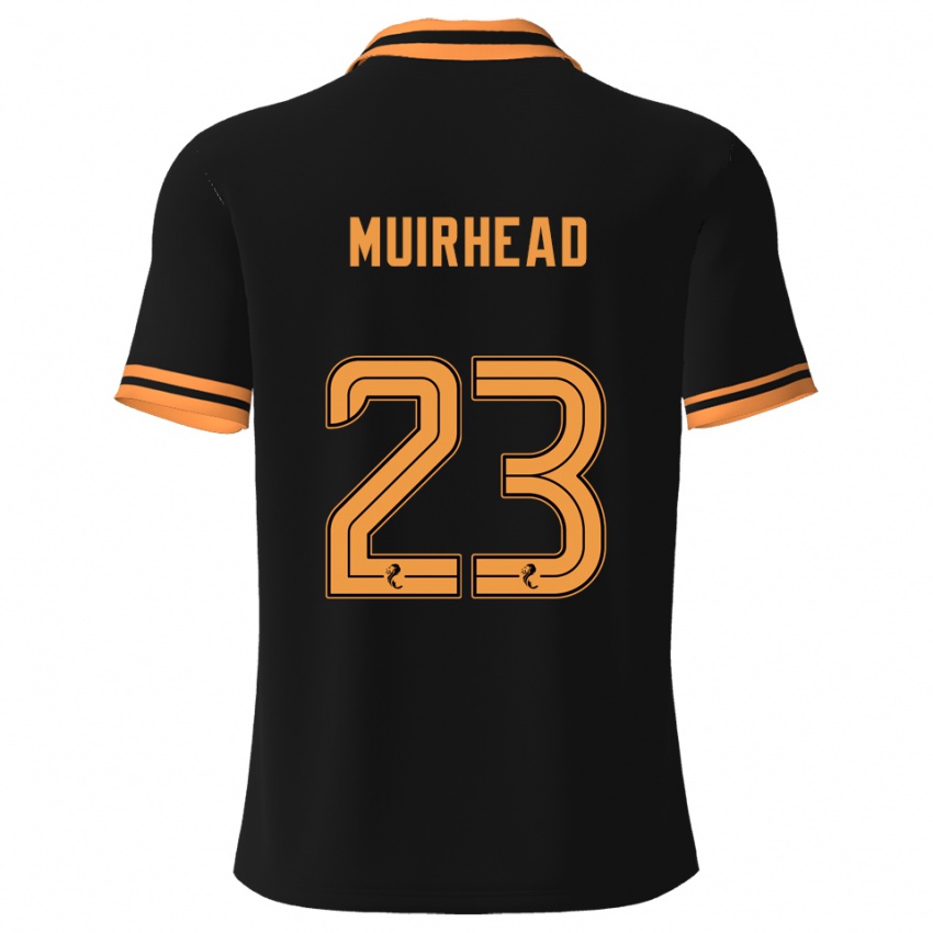 נשים רובי מיורהיד #23 שחור צהוב הרחק ג'רזי 2025/26 חולצה קצרה