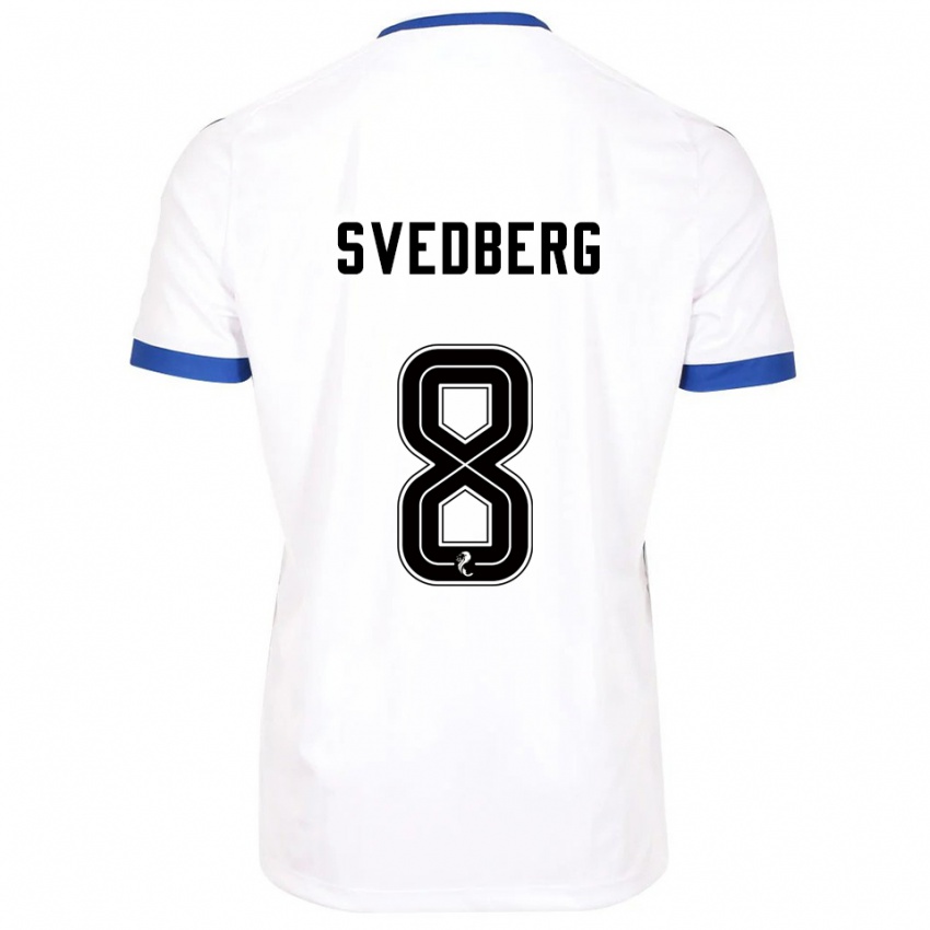 נשים יונתן סוודברג #8 לבן כחול הרחק ג'רזי 2025/26 חולצה קצרה
