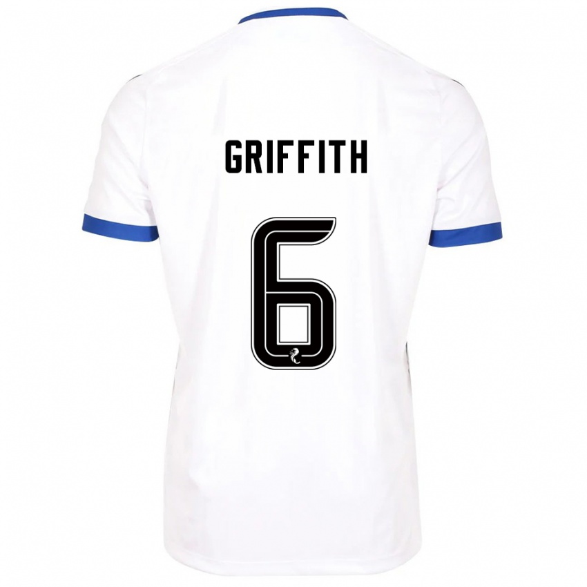 נשים ויקטור גריפית׳ #6 לבן כחול הרחק ג'רזי 2025/26 חולצה קצרה