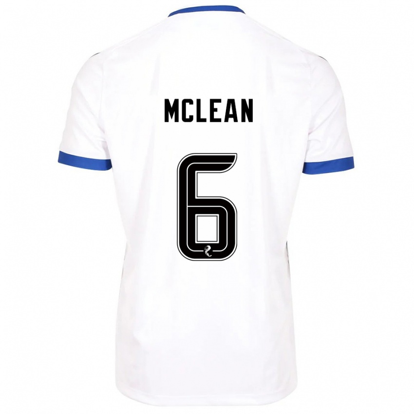 נשים אלווי מקלין #6 לבן כחול הרחק ג'רזי 2025/26 חולצה קצרה