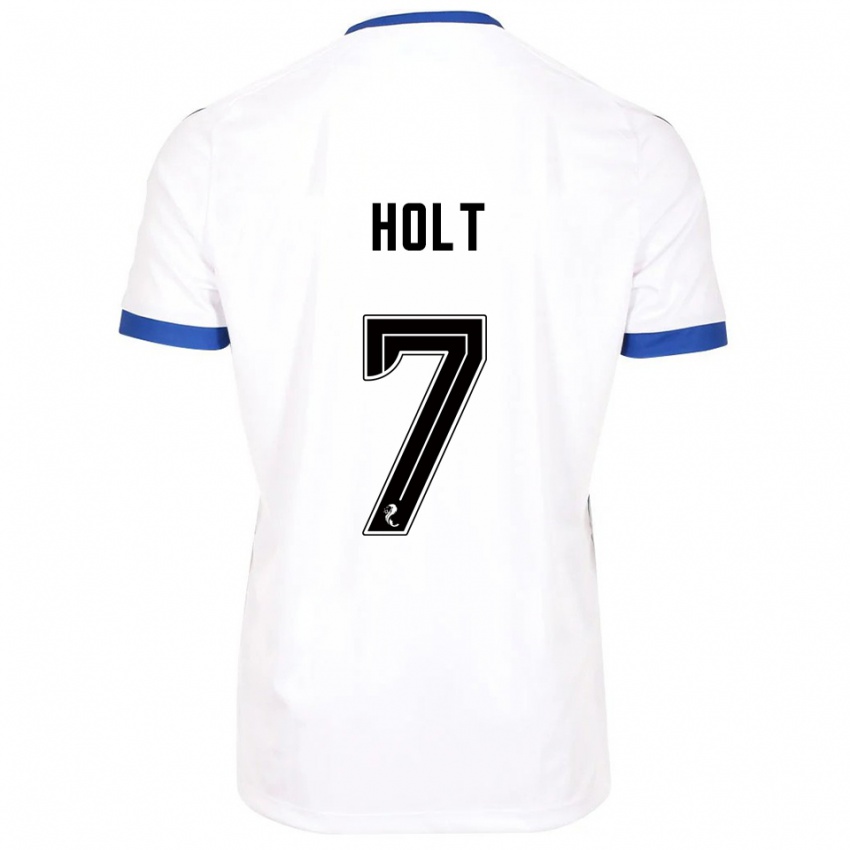 נשים Jason Holt #7 לבן כחול הרחק ג'רזי 2025/26 חולצה קצרה