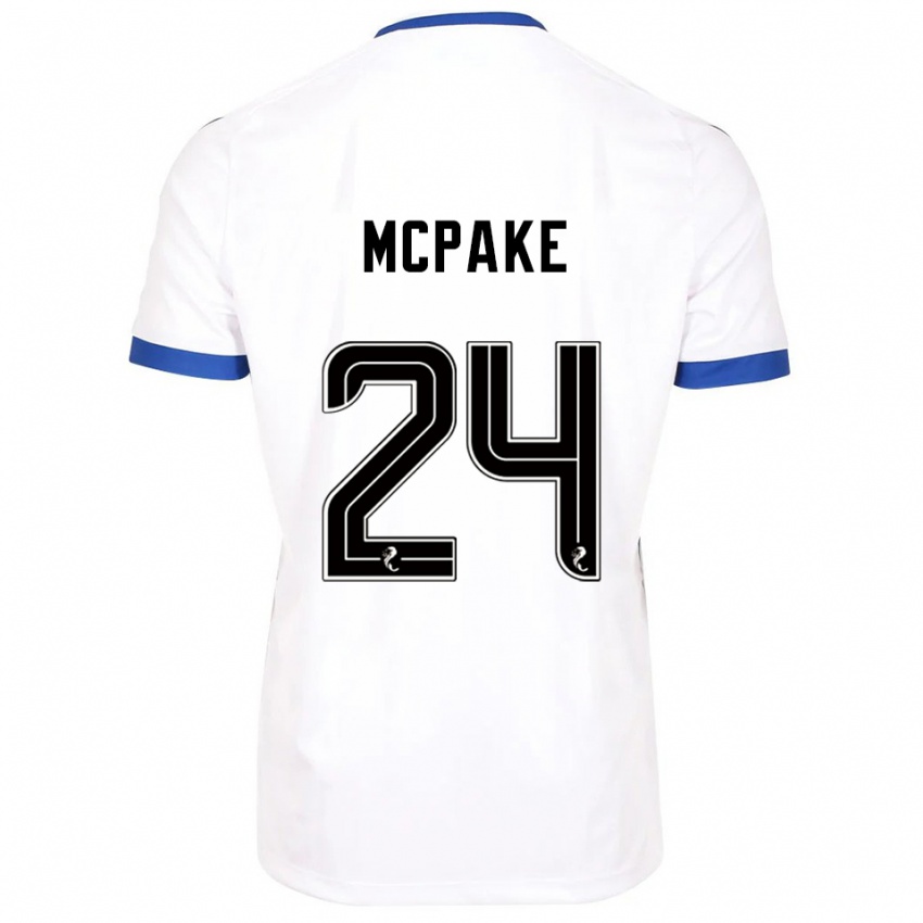 נשים ג'וש מקפייק #24 לבן כחול הרחק ג'רזי 2025/26 חולצה קצרה