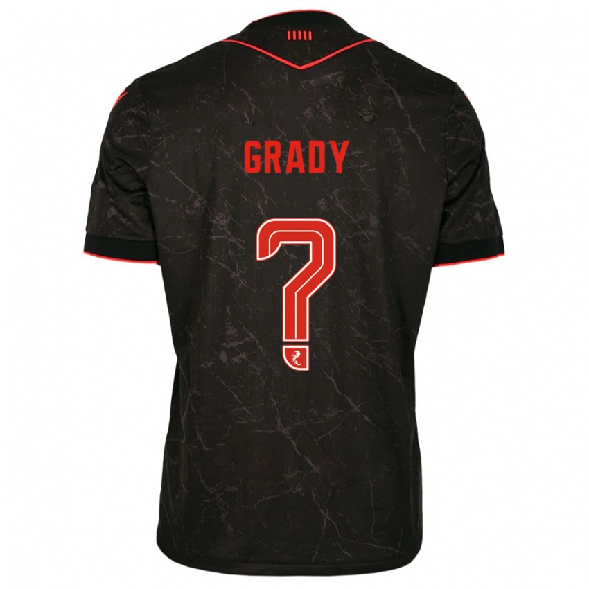 נשים Noah Grady #0 שחור אדום הרחק ג'רזי 2025/26 חולצה קצרה