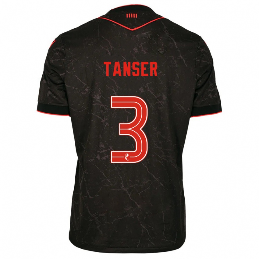 נשים סקוט טנסר #3 שחור אדום הרחק ג'רזי 2025/26 חולצה קצרה