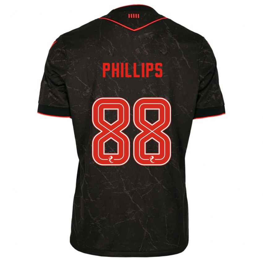 נשים קיליאן פיליפס #88 שחור אדום הרחק ג'רזי 2025/26 חולצה קצרה