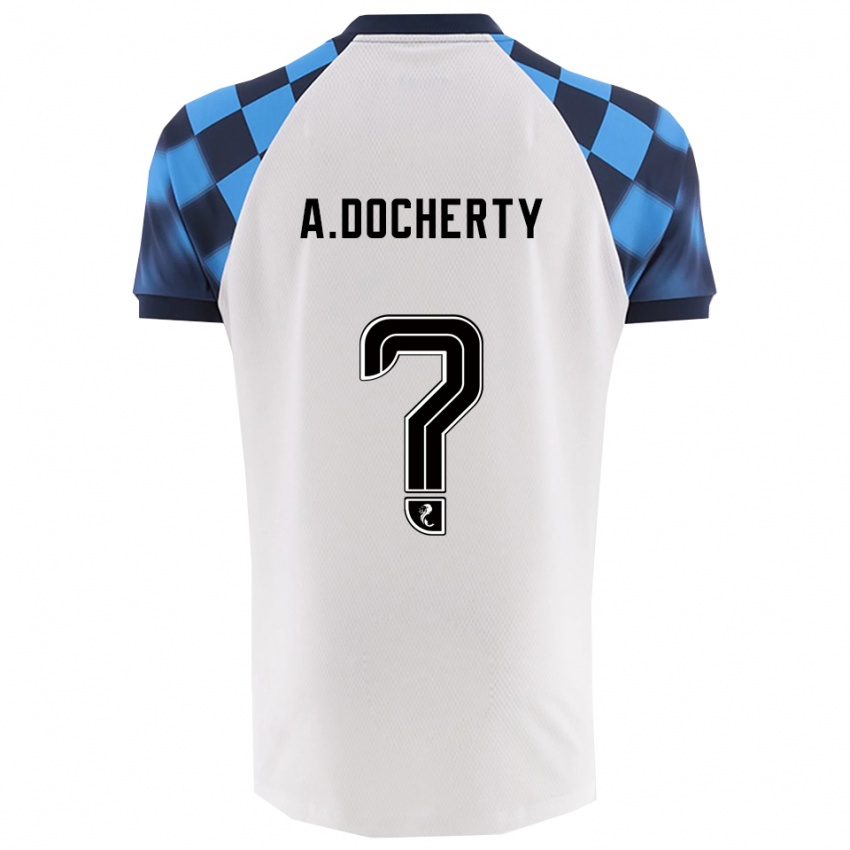 נשים Aimie Docherty #0 לבן תכלת הרחק ג'רזי 2025/26 חולצה קצרה