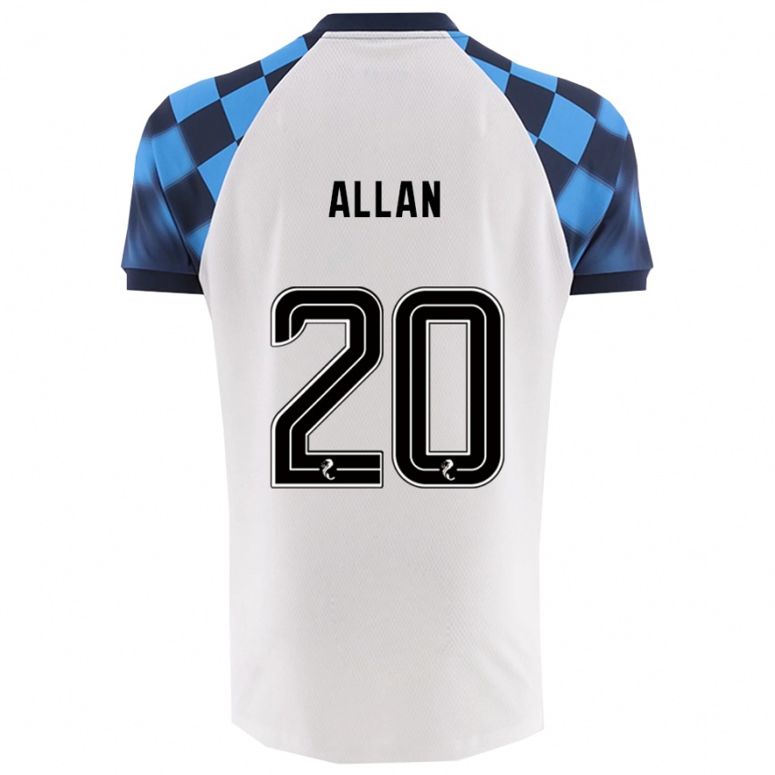 נשים Connor Allan #20 לבן תכלת הרחק ג'רזי 2025/26 חולצה קצרה