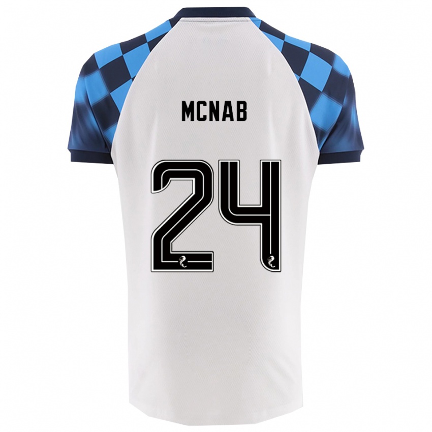 נשים Cameron Mcnab #24 לבן תכלת הרחק ג'רזי 2025/26 חולצה קצרה