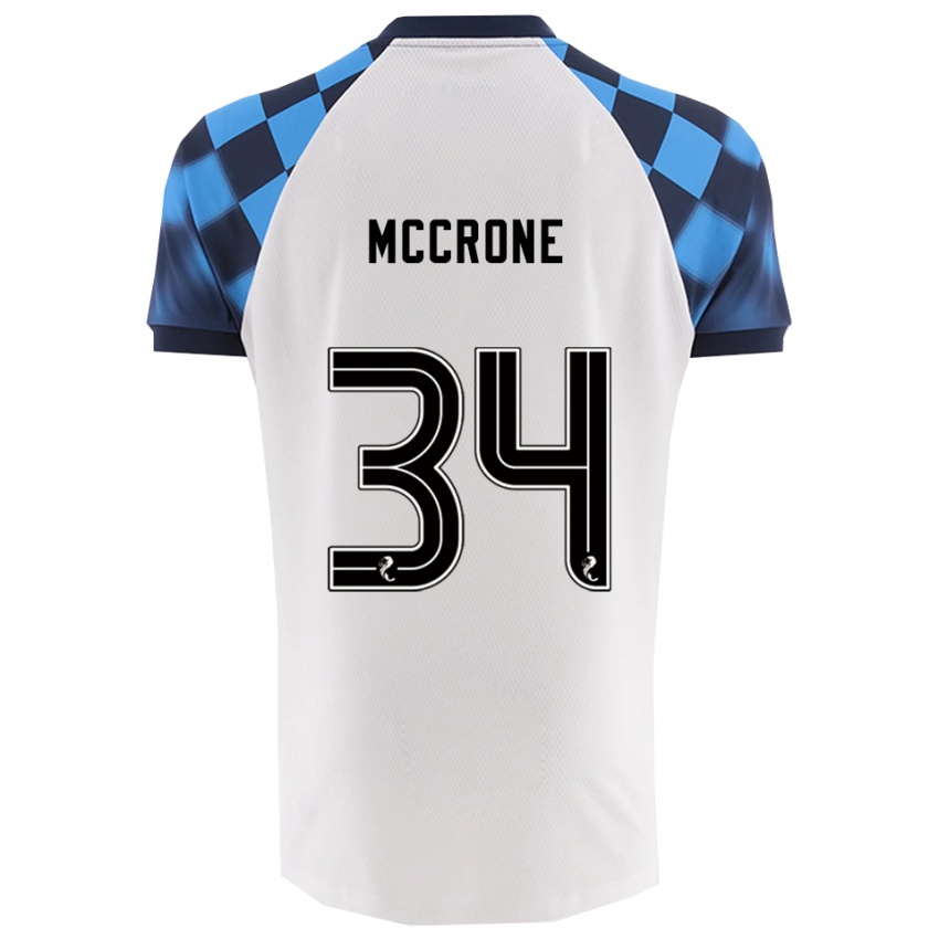 נשים Caelan Mccrone #34 לבן תכלת הרחק ג'רזי 2025/26 חולצה קצרה