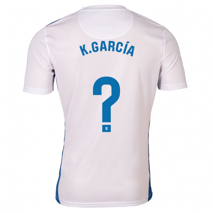 ילדים Kimetz García #0 לבן כחול ג'רזי ביתית 2025/26 חולצה קצרה