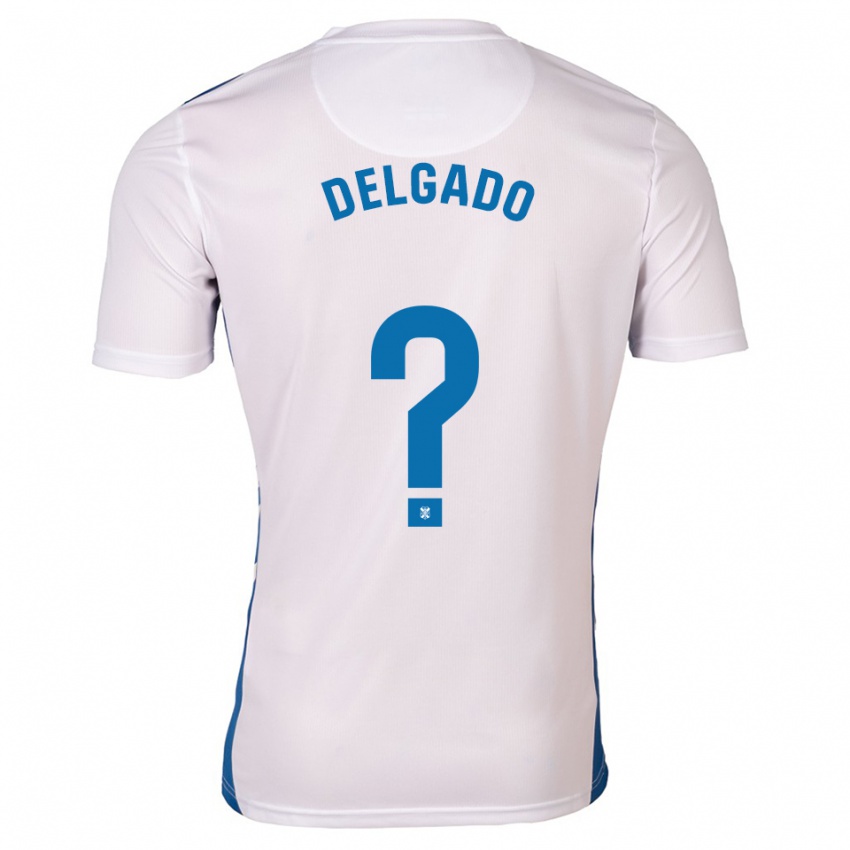 ילדים Ale Delgado #0 לבן כחול ג'רזי ביתית 2025/26 חולצה קצרה