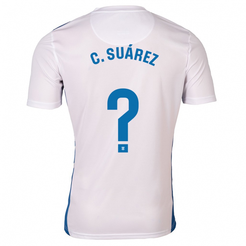 ילדים קרלוטה סוארז #0 לבן כחול ג'רזי ביתית 2025/26 חולצה קצרה