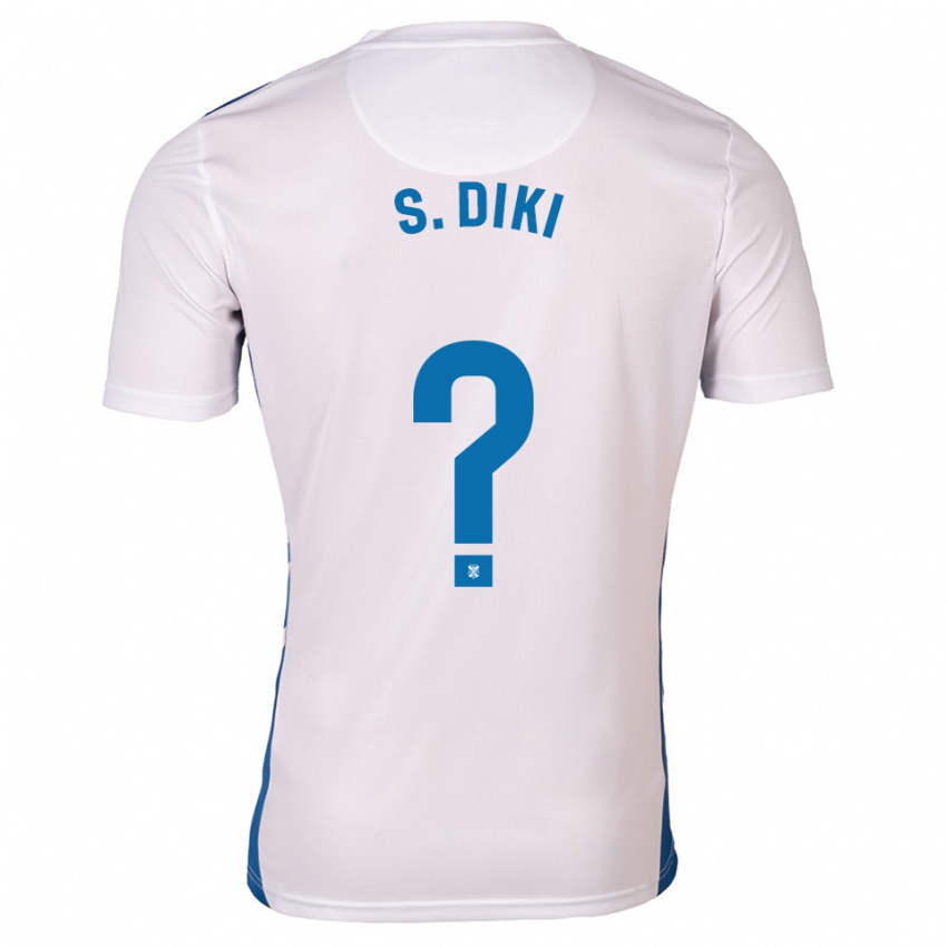 ילדים Sakina Ouzraoui Diki #0 לבן כחול ג'רזי ביתית 2025/26 חולצה קצרה