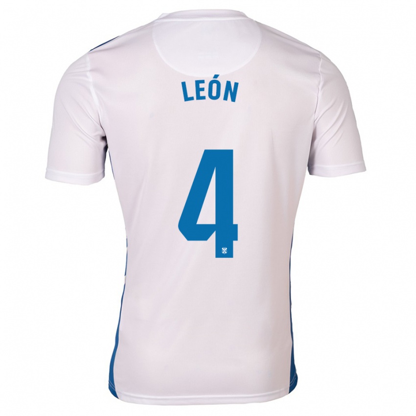 ילדים José León #4 לבן כחול ג'רזי ביתית 2025/26 חולצה קצרה