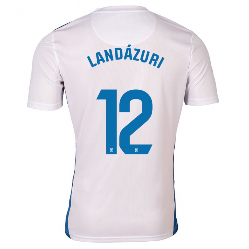 ילדים אנתוני לאנדאסורי #12 לבן כחול ג'רזי ביתית 2025/26 חולצה קצרה
