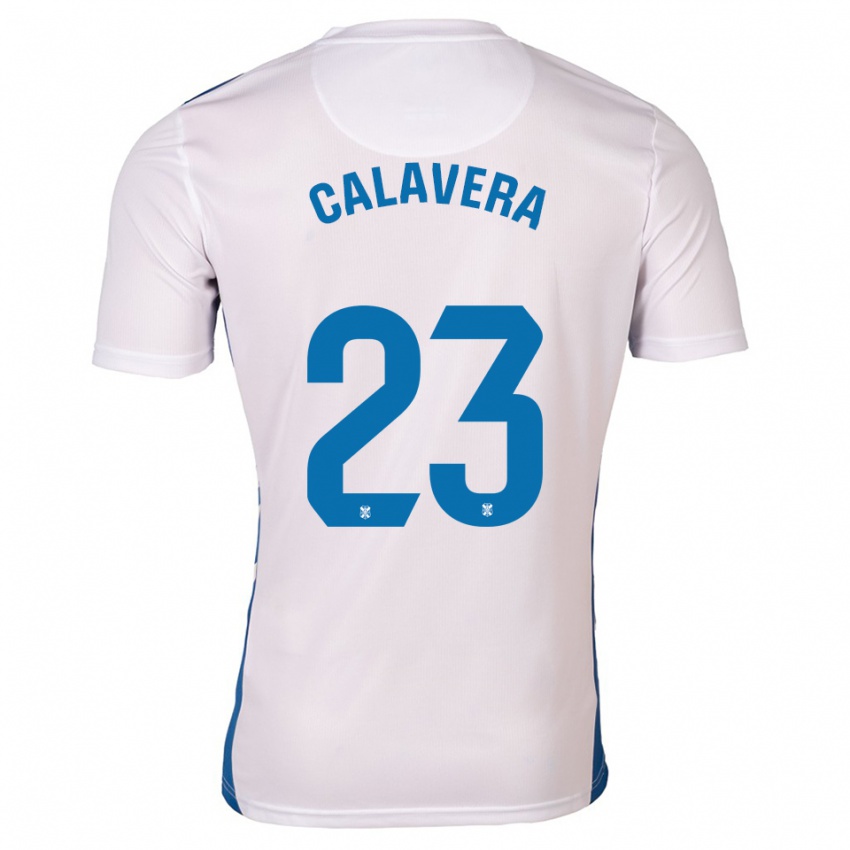 ילדים Josep Calavera Espinach #23 לבן כחול ג'רזי ביתית 2025/26 חולצה קצרה