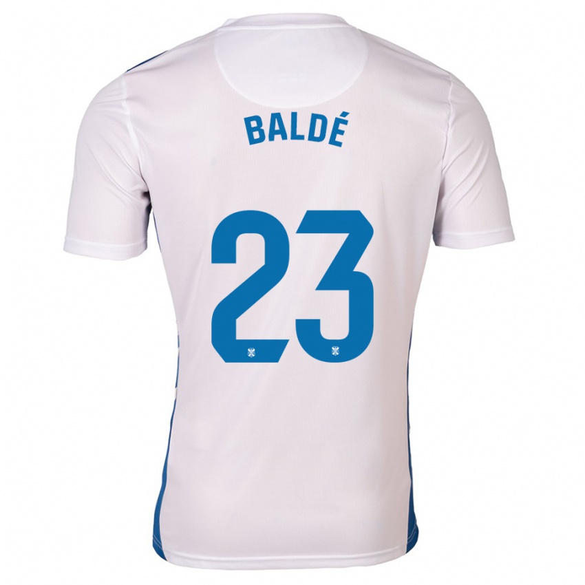 ילדים איברהימה באלדה #23 לבן כחול ג'רזי ביתית 2025/26 חולצה קצרה