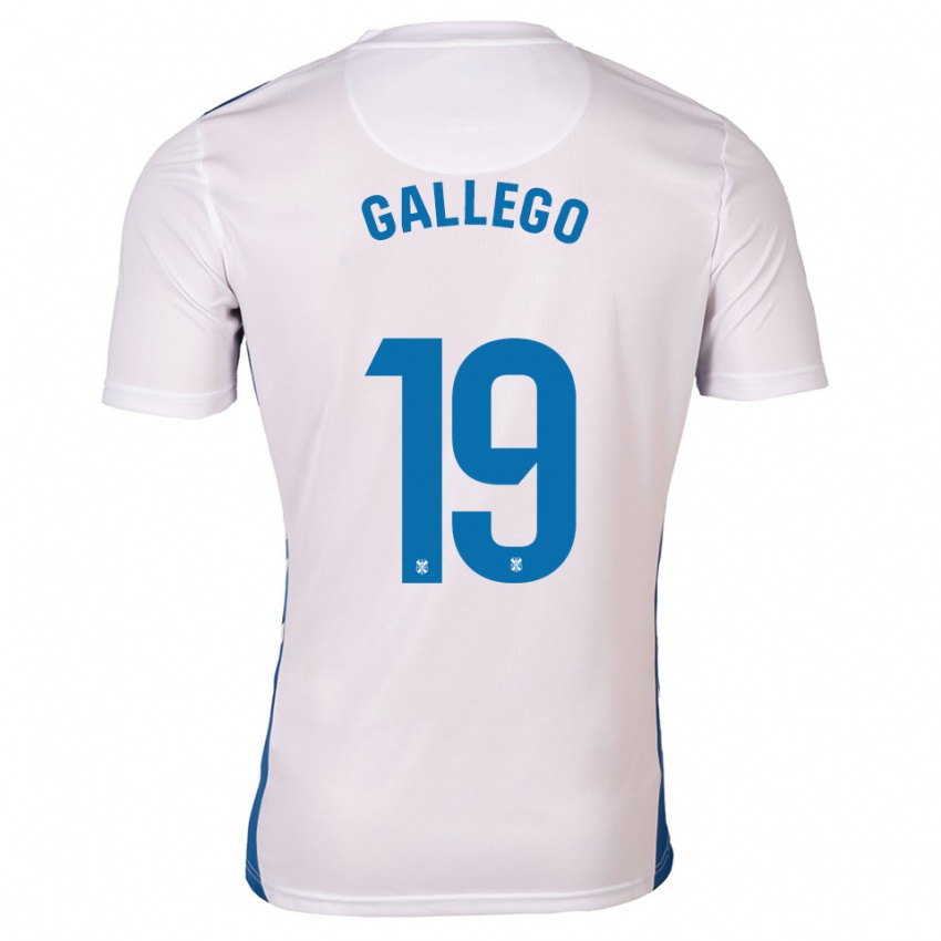 ילדים אנריק גאייגו #19 לבן כחול ג'רזי ביתית 2025/26 חולצה קצרה