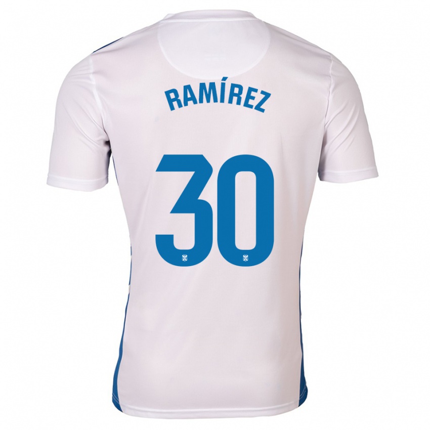 ילדים Álex Ramírez #30 לבן כחול ג'רזי ביתית 2025/26 חולצה קצרה