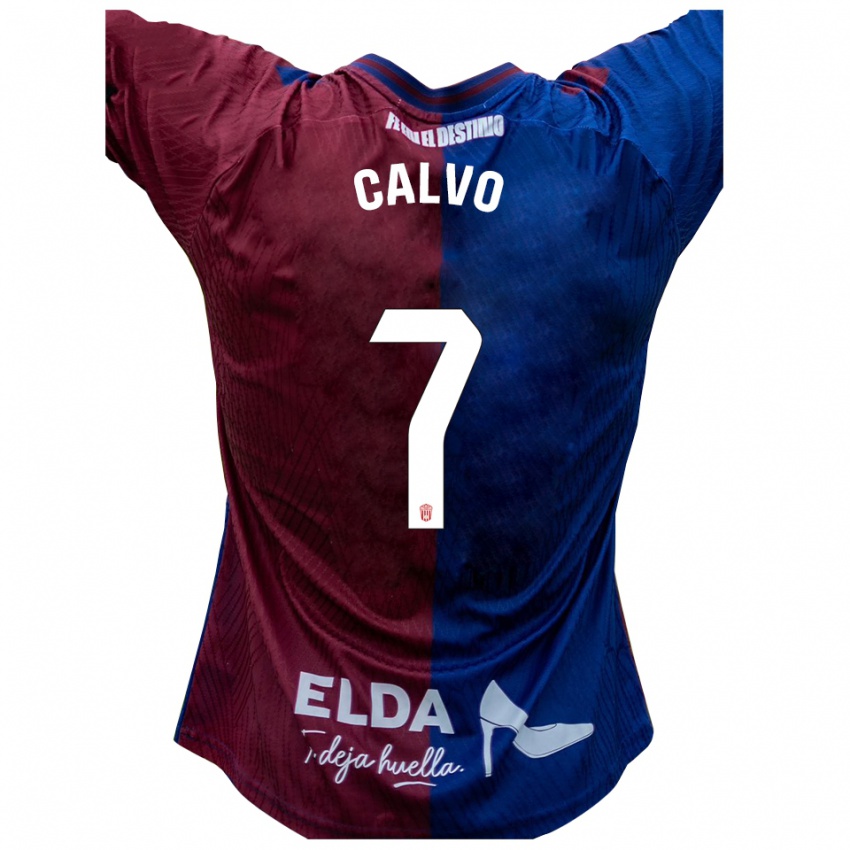 ילדים בורגה קלבו #7 כחול אדום ג'רזי ביתית 2025/26 חולצה קצרה