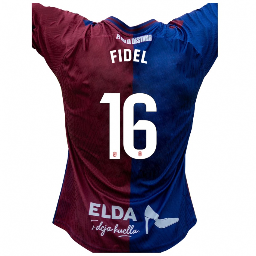 ילדים Fidel #16 כחול אדום ג'רזי ביתית 2025/26 חולצה קצרה