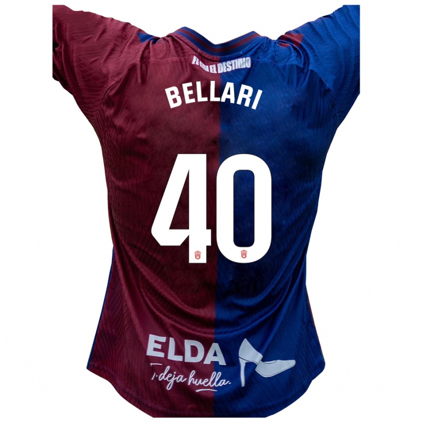 ילדים Hamza Bellari #40 כחול אדום ג'רזי ביתית 2025/26 חולצה קצרה