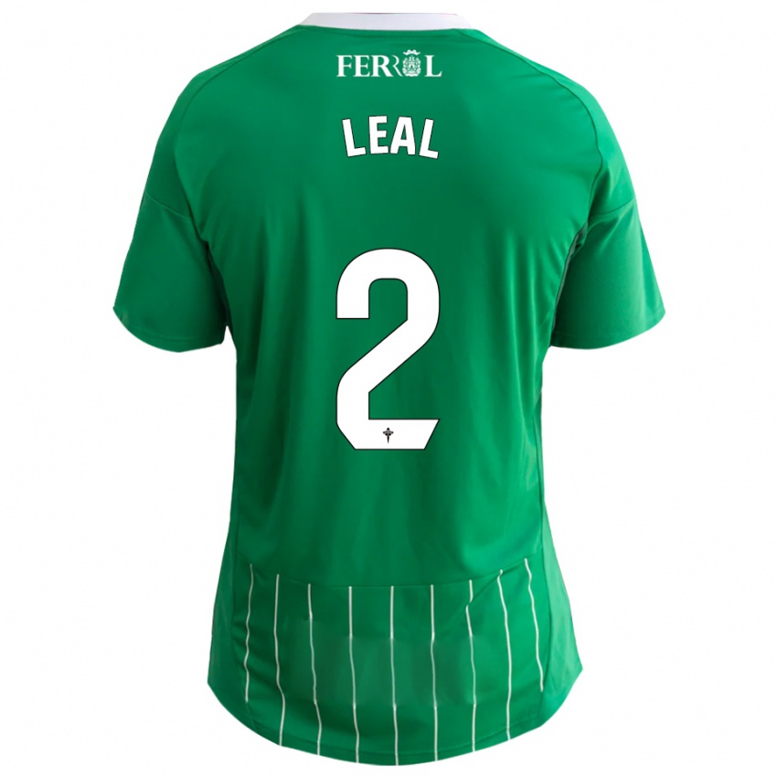 ילדים Miguel Leal #2 ירוק לבן ג'רזי ביתית 2025/26 חולצה קצרה