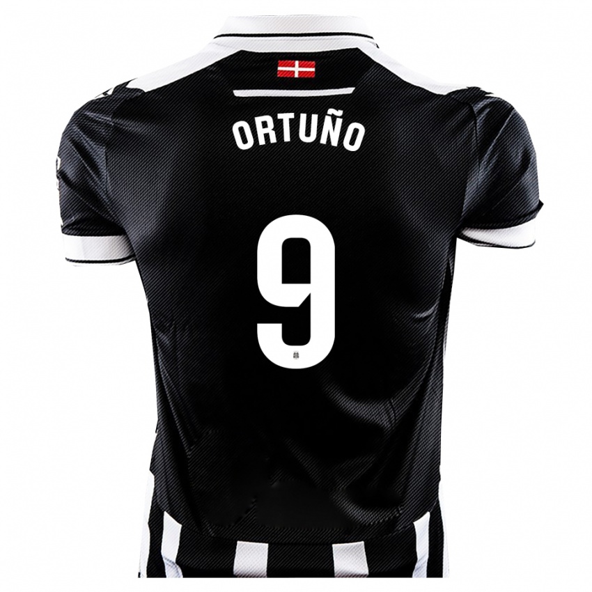 ילדים אלפרדו אורטוניו #9 שחור לבן ג'רזי ביתית 2025/26 חולצה קצרה