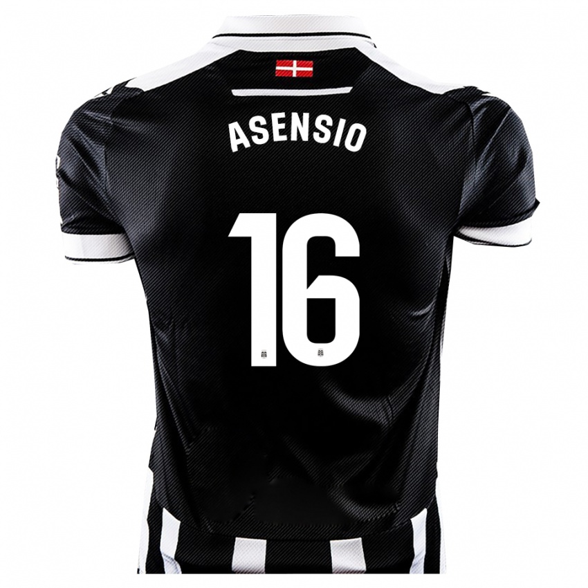 ילדים פרנסיסקו חביאר אסנסיו פרננדס #16 שחור לבן ג'רזי ביתית 2025/26 חולצה קצרה