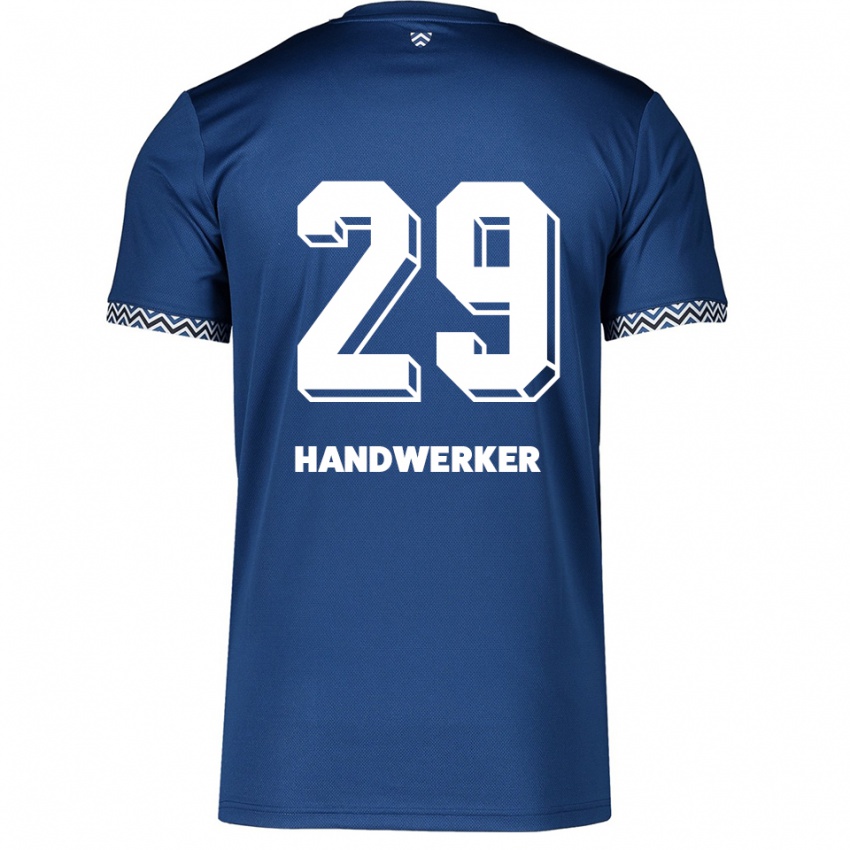 ילדים טים הנדוורקר #29 כחול נייבי לבן ג'רזי ביתית 2025/26 חולצה קצרה