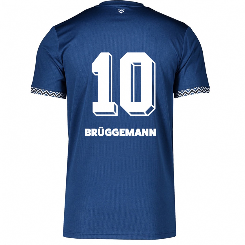 ילדים Kim Brüggemann #10 כחול נייבי לבן ג'רזי ביתית 2025/26 חולצה קצרה