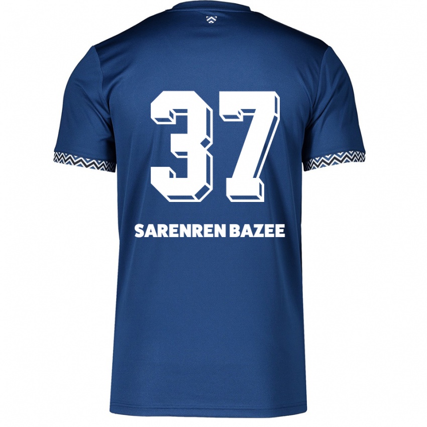 ילדים נואה יואל זארנרן באזי #37 כחול נייבי לבן ג'רזי ביתית 2025/26 חולצה קצרה