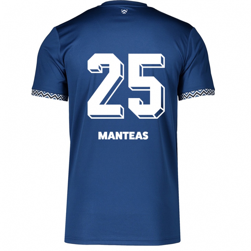 ילדים Jacqueline Manteas #25 כחול נייבי לבן ג'רזי ביתית 2025/26 חולצה קצרה