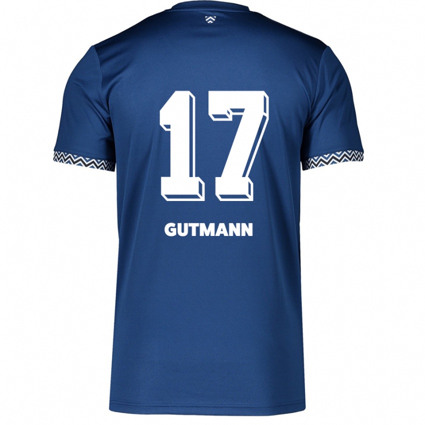 ילדים Glenn Gutmann #17 כחול נייבי לבן ג'רזי ביתית 2025/26 חולצה קצרה