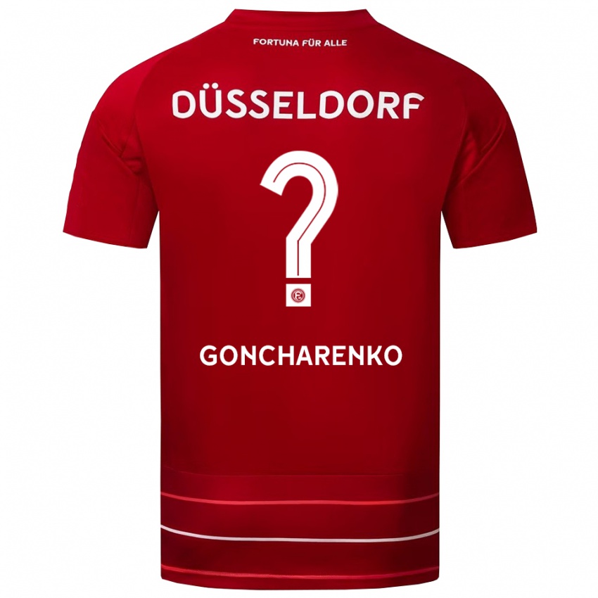 ילדים Andriy Goncharenko #0 אדום לבן ג'רזי ביתית 2025/26 חולצה קצרה