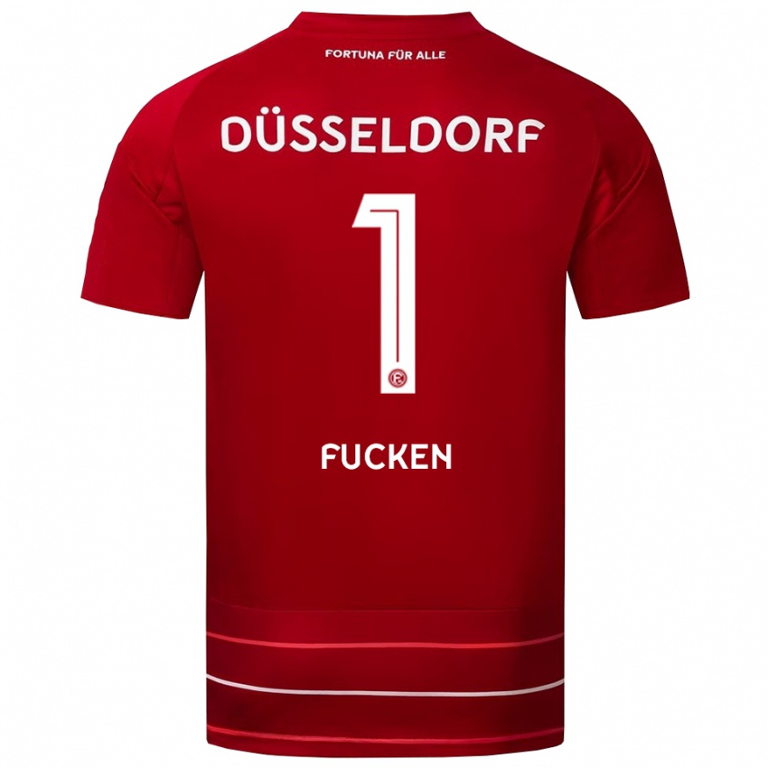 ילדים Kilian Fucken #1 אדום לבן ג'רזי ביתית 2025/26 חולצה קצרה