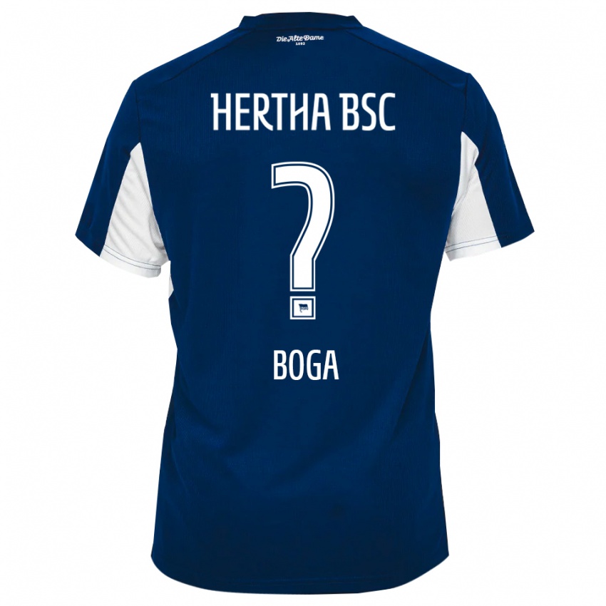 ילדים Serkan Boga #0 לבן כחול ג'רזי ביתית 2025/26 חולצה קצרה