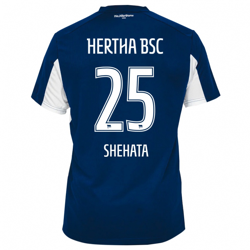 ילדים Sami Shehata #25 לבן כחול ג'רזי ביתית 2025/26 חולצה קצרה