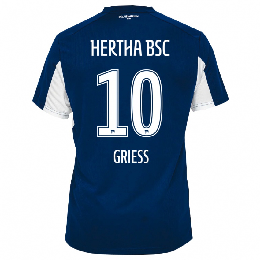 ילדים Stephan Grieß #10 לבן כחול ג'רזי ביתית 2025/26 חולצה קצרה