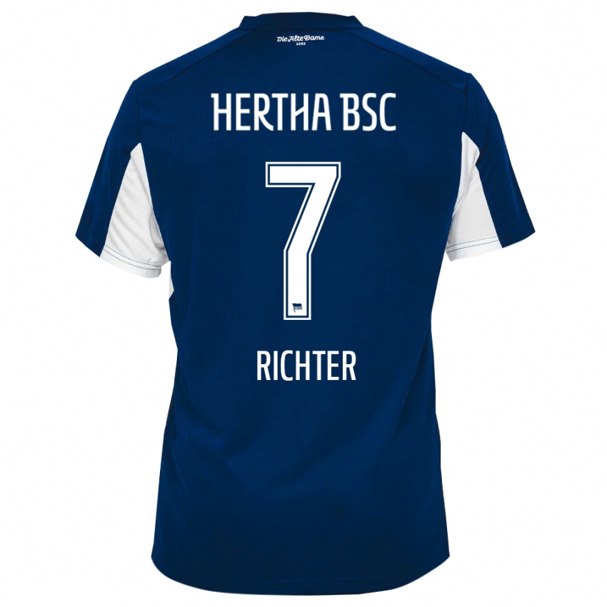 ילדים Joel Richter #7 לבן כחול ג'רזי ביתית 2025/26 חולצה קצרה