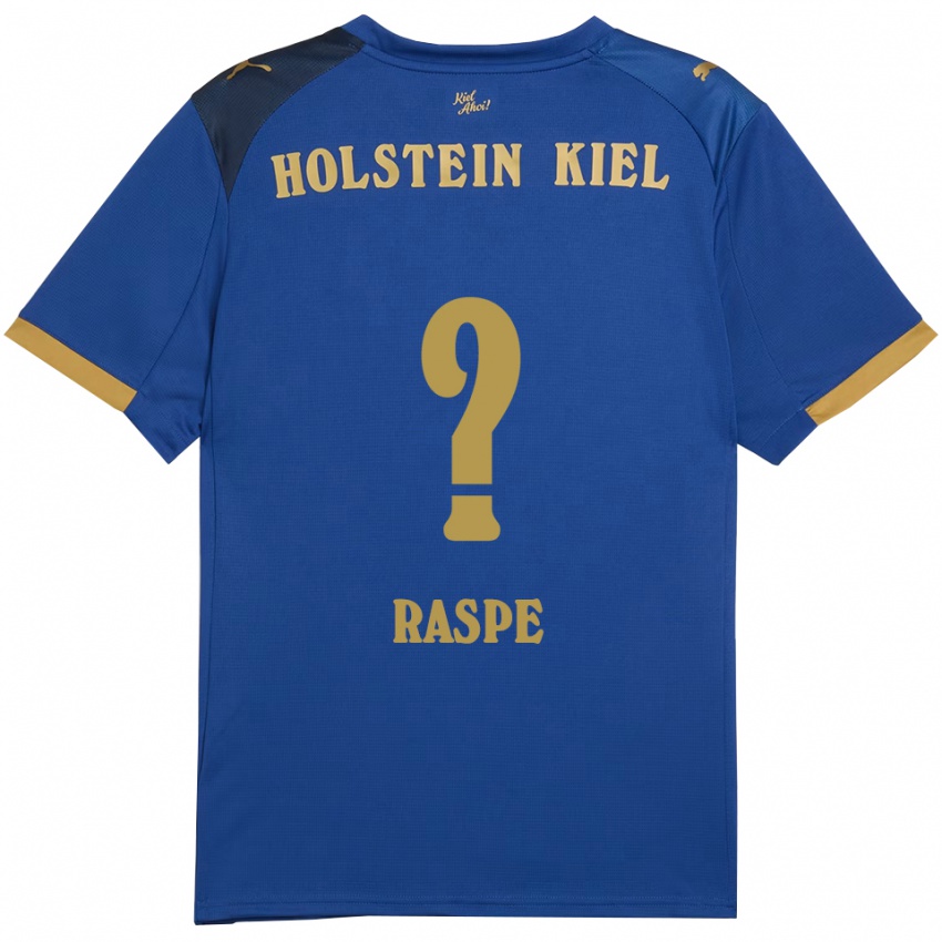 ילדים Maximilian Raspe #0 כחול זהב ג'רזי ביתית 2025/26 חולצה קצרה