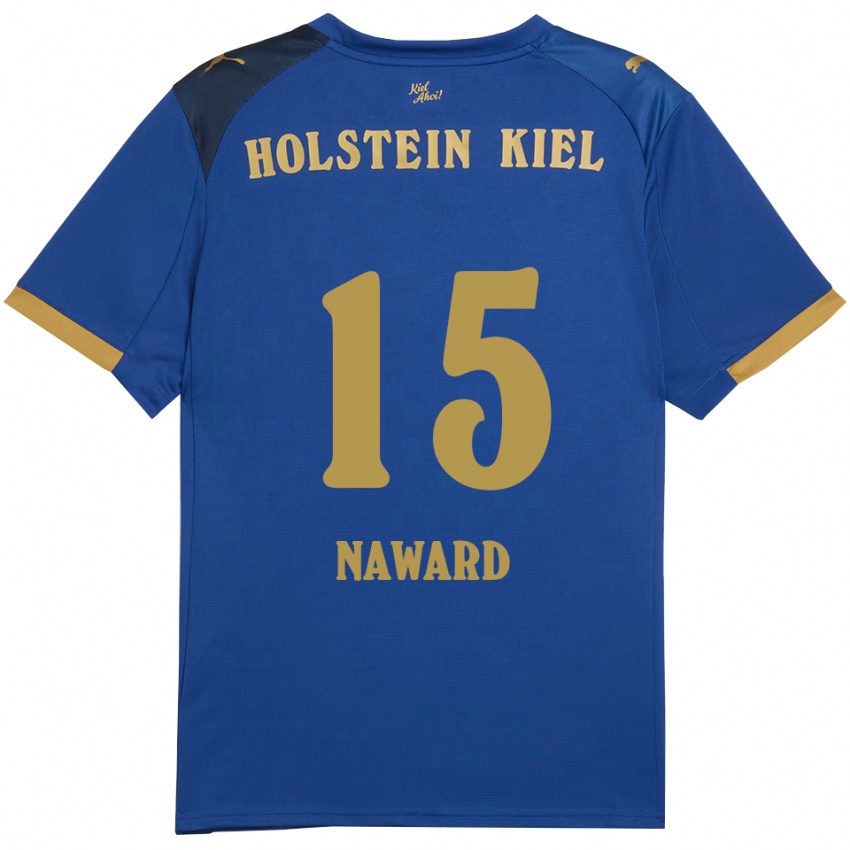 ילדים Aryanna Naward #15 כחול זהב ג'רזי ביתית 2025/26 חולצה קצרה