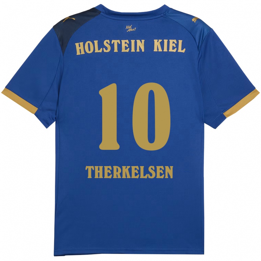 ילדים יונס תרקלסן #10 כחול זהב ג'רזי ביתית 2025/26 חולצה קצרה