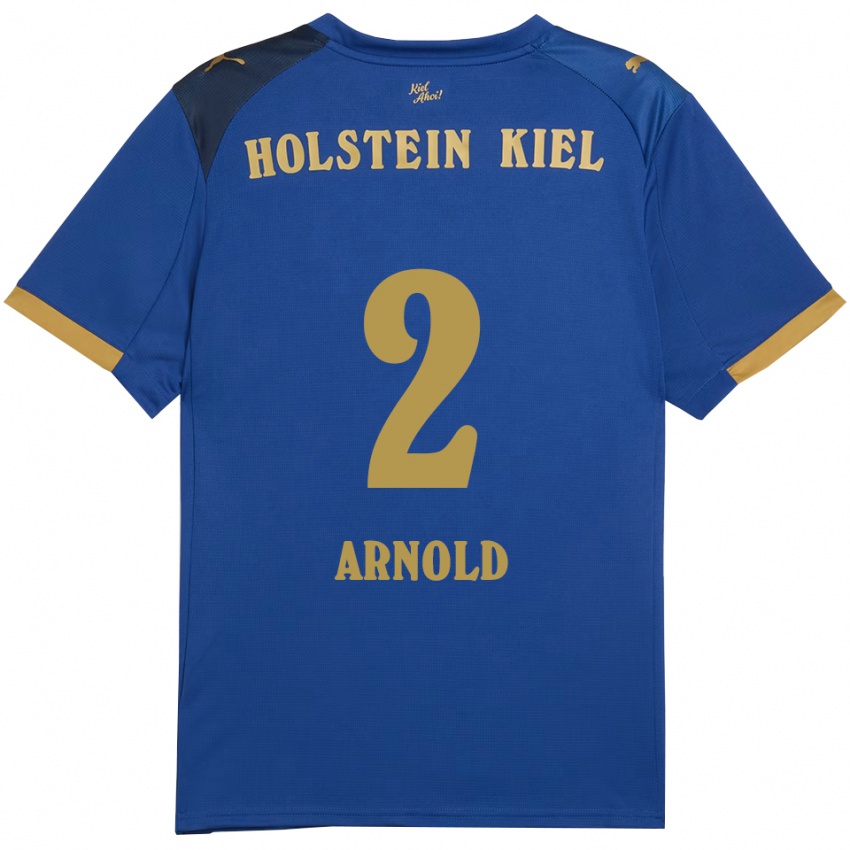 ילדים Henrik Arnold #2 כחול זהב ג'רזי ביתית 2025/26 חולצה קצרה