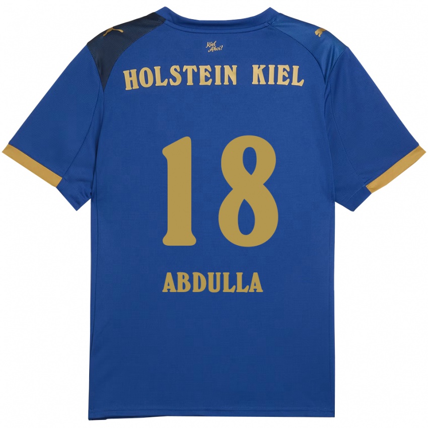 ילדים Ali Abdulla #18 כחול זהב ג'רזי ביתית 2025/26 חולצה קצרה