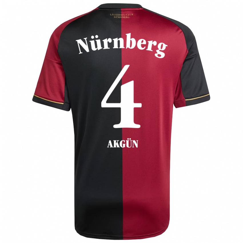 ילדים Esad Akgün #4 בורדו שחור ג'רזי ביתית 2025/26 חולצה קצרה