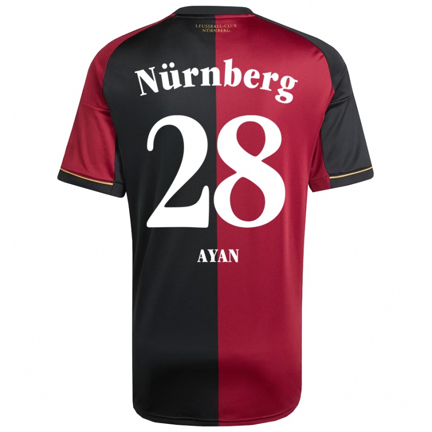 ילדים Üveys Ayan #28 בורדו שחור ג'רזי ביתית 2025/26 חולצה קצרה