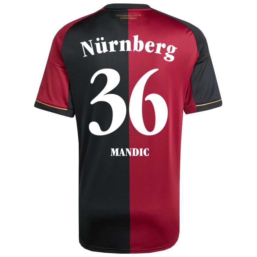 ילדים קריסטיאן מנדיץ׳ #36 בורדו שחור ג'רזי ביתית 2025/26 חולצה קצרה